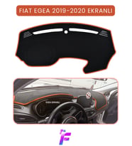 FIAT EGEA (2019-2020) EKRANLI Uyumlu Torpido Örtüsü Çatlama ve Isıya Karşı Tam Koruma TB22