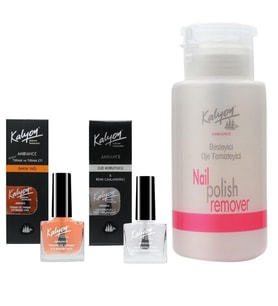 Kalyon Bakım Yağı+Oje Koruyucuı+Pompalı Aseton 200Ml (Krem)