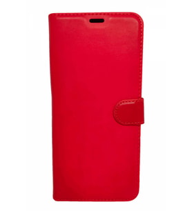 Infinix Note 7 Cüzdan Kılıf Kapaklı Stantlı Kırmızı