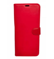 Infinix Note 7 Cüzdan Kılıf Kapaklı Stantlı Kırmızı