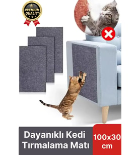 Dayanıklı Kolay Uygulanabilir Yapıştırılabilir Eşya Mobilya Koruyucu Kedi Tırmalama Matı 100 x 30 cm