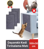 Dayanıklı Kolay Uygulanabilir Yapıştırılabilir Eşya Mobilya Koruyucu Kedi Tırmalama Matı 100 x 30 cm