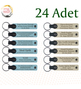 Gök Mavi & Sütlü Kahve, 24’lü Set, Kişiye Özel Deri Hediyelik, Sanat Fuarı Ziyaretçilerine Sürpriz