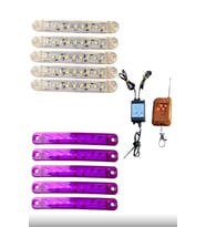 UZAKTAN KUMANDALI 9 LEDLİ 10 ADET PARMAK LED MOR BEYAZ