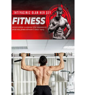 Barfiks Çubuğu Çift Süngerli Ayarlanabilir Barfiks Çekme Demiri Barfiks Aleti 80-100 Cm