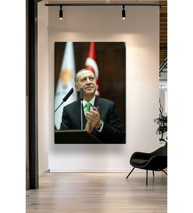 RECEP TAYYİP ERDOĞAN 4 KANVAS TABLO EV DUVAR SALON OFİS DÜKKAN HEDİYELİK DEKARASYON SÜSÜ