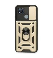 Realme C11 2021 Kılıf Pars Lens Yüzüklü Silikon - Gold