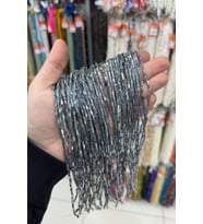 Hematit Taşı Dikdörtgen Kesim Parlak Gümüş 2x4mm Doğal Taş Dizi