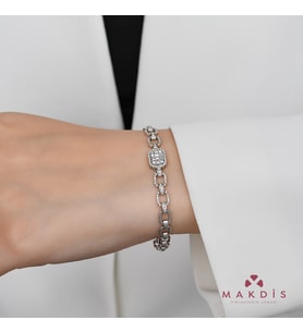 0.75 Karat Baget Pırlanta Bileklik