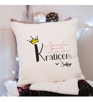 Anneler Günü ( Kraliçem ) Tasarımlı Yastık Kişiye Özel