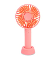 3 Kademeli Cep Boyu Sessiz Taşınabilir Mini Fan Usb Şarjlı Pervaneli Soğutucu Küçük El Vantilatörü (Pembe)