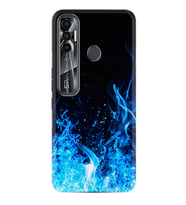 Tecno Spark 6 6 Go 8C 8 Pro 7 7 Spark 9 Pro Kılıf Desemli Silikon Blue Fire 1678