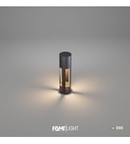 FoneLight Holera 35 cm LED Bahçe Bollard Aydınlatma Direği Antrasit Alüminyum IP65 Peyzaj Yürüyüş Yolu Aydınlatması 7W
