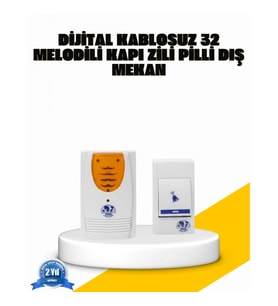 Mey İthalat® Kablosuz Kapı Zili Kolay Kurulumlu Modern Kullanım