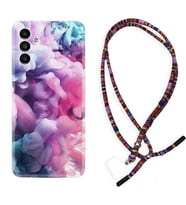 Samsung A23 A31 A32 A50 A51 A52 A53 A70 Kılıf Boyun Asklı Rasta Silikon Pink Cloud 1305