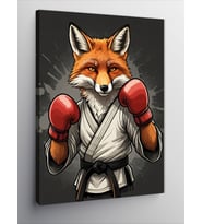 Kanvas Tablo Boksör Tilki