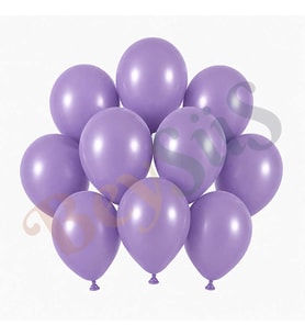 Lavanta Renk Lateks Retro Balon (13 cm) - 10 Adet