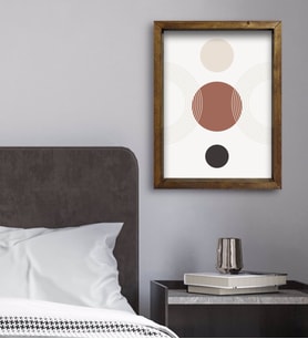 BK Gift Yatak Odası Konseptli Doğal Masif Ahşap Çerçeveli Tablo 45x65cm-58