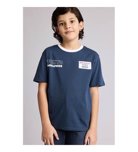 Defacto New Regular Fıt Lacivert Erkek Çocuk T-Shirt G7470A8/NV257