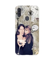 Samsung Galaxy M21 Uyumlu Lana Del Rey ve Taylor Swift Desenli Şeffaf Telefon Kılıfı