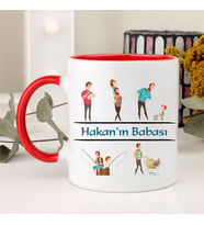 Babalar Günü Hediyesi Kupa Bardak (Kırmızı)