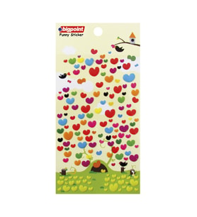 Bigpoint Sticker Çok Renkli Kalpler 2 x 15 Adet