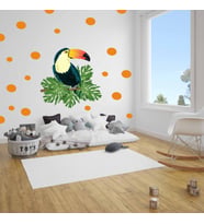 TUKAN KUŞU VE DAİRELER ÇOCUK ODASI DUVAR STİCKER