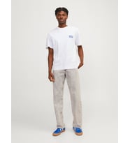 Jack & Jones Erkek Sırt Baskılı Bisiklet Yaka T-shirt - 12256258 (Turuncu)