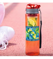 BK Gift Detoks Tasarımlı Süzgeç Hazneli Suluk 800 ml -2, BPA İçermeyen Detoks Matara