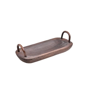 Bambum Bavola - Kulplu Tepsi Oval Küçük