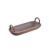 Bambum Bavola - Kulplu Tepsi Oval Küçük (Ahşap)