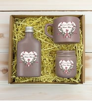 BK Gift Kişiye Özel İsimli DTF Anne Temalı Mat Gri Kahve Fincanı & Kolonya & Mum Hediye Seti-5, Anneye Hediye, Anneler Günü Hediyesi