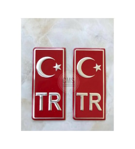 Tr Plaka Stıcker 2'li - Türkiye Plaka Stıcker - Türkiye Plakalık Stickeri