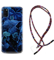 Samsung M21 M22 M23 M30 M31S M32 Kılıf Boyun Asklı Rasta Silikon Blue Foid 1628
