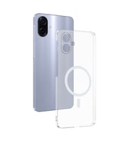 Samsung Galaxy A07 Kılıf Magsafe Özellikli Şık Sert ve İnce London Premium PC Kapak (Renksiz)
