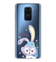 Xiaomi Redmi NOTE 9 Uyumlu Sevimli Tavşan Tasarımlı Şeffaf Telefon Kılıfı