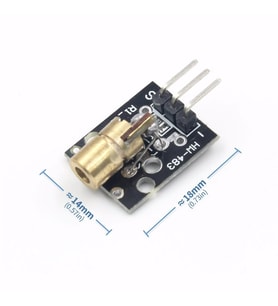 KY-008 Nokta Lazer Diyot Modül 3V 5V 650nm Kırmızı Pointer Lazer
