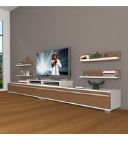 Decoraktiv Ekoflex 360R Mdf Tv Ünitesi Tv Sehpası - Beyaz Ceviz (Beyaz - Ceviz)