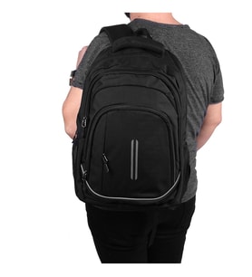 Bagacar Okul ve Günlük Laptop Bölmeli Sırt Çantası Siyah