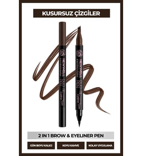 Duo Pen 2-in-1 Brow & Eyeliner Dark Brown 02 2 ml