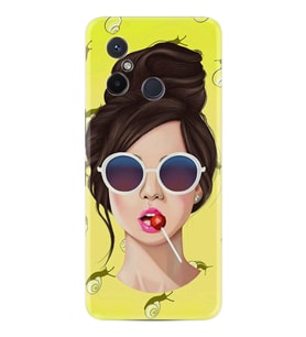 Xiaomi Redmi 12C Kılıf Resimli Desenli Baskılı Silikon Lollipop Woman 1416