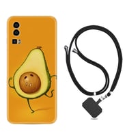 General Mobile Gm 23 Kılıf Resimli Boyun Askılı İpli Desenli Silikon Series Dance Avokado 1878