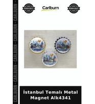 Özel Üretim Hediyelik Hatıra Turistik Dekoratif Koleksiyon İstanbul Temalı Metal Magnet Alk4341