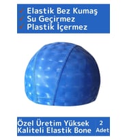Özel Üretim Su Geçirmez Yüzücü Havuz Deniz Bonesi Elastik Bez Yüzme Şapkası Bone 2 Adet