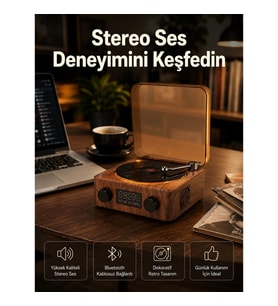 Mey İthalat® 3-ü-1 Arada Bluetooth Hoparlör – Işıklı Saat ve Gece Lambası Yeni Nesil