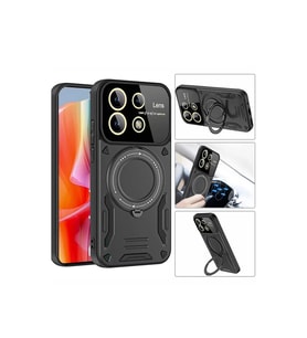 Xiaomi Redmi Note 13 Pro 5g Kılıf Joy Lens Standlı Kapak - Kırmızı