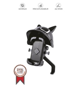 Torima Siyah JX-047 Kedili Motorsiklet ve Bisiklet Telefon Tutucu