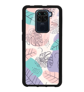 Xiaomi Redmi Note 9 Uyumlu Nude Yapraklar Tasarımlı Glossy Telefon Kılıfı