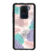 Xiaomi Redmi Note 9 Uyumlu Nude Yapraklar Tasarımlı Glossy Telefon Kılıfı