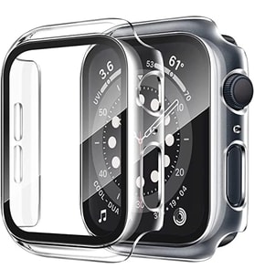 Apple Watch 49 mm Şeffaf Ekran Koruyucu ve Kılıf Bir Arada Tam Koruma Şeffaf Saat Kılıfı